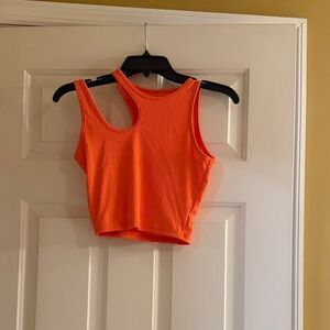SHEIN Vibrant Orange Crop Top